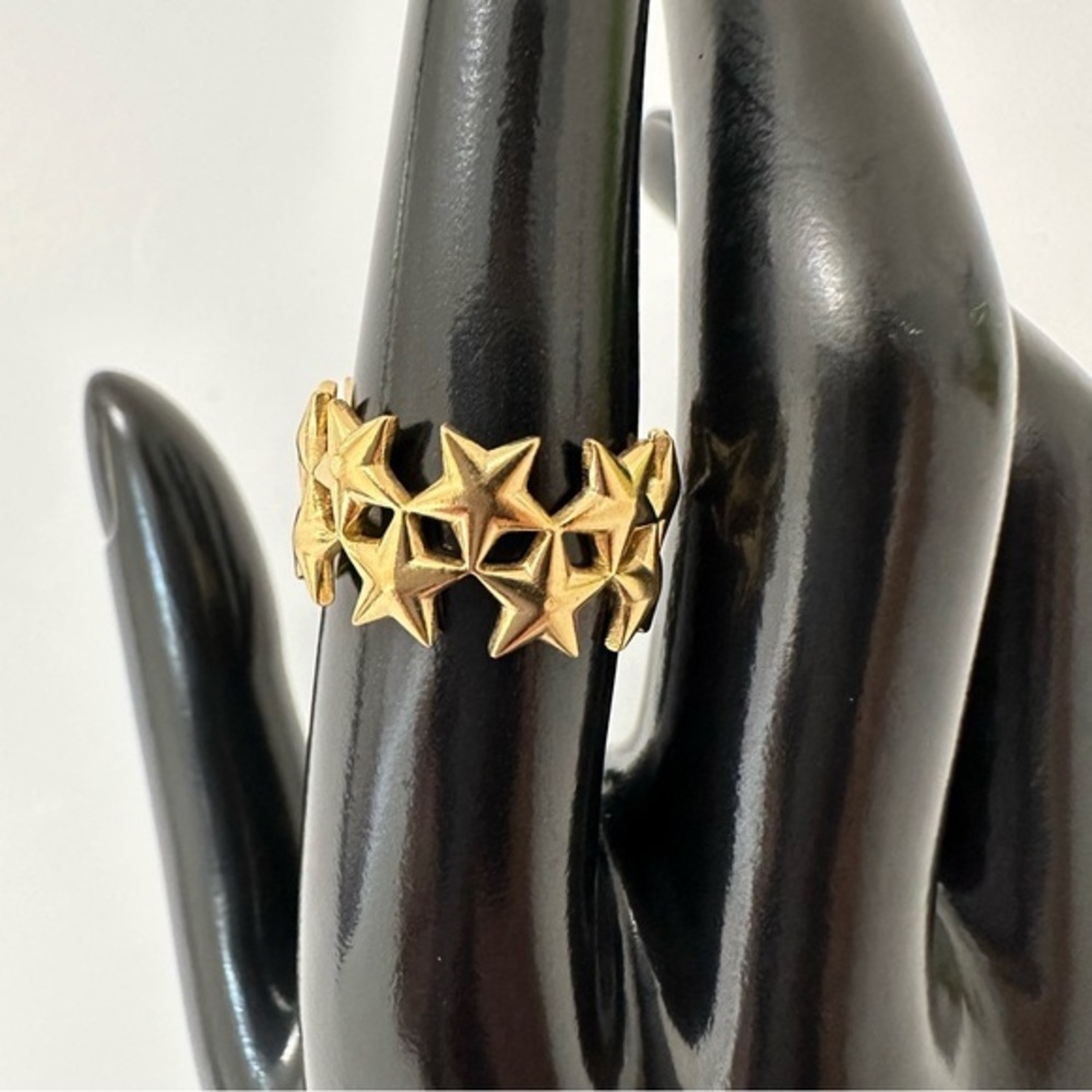 18K Gold Plated Stars Geometric Open Ring